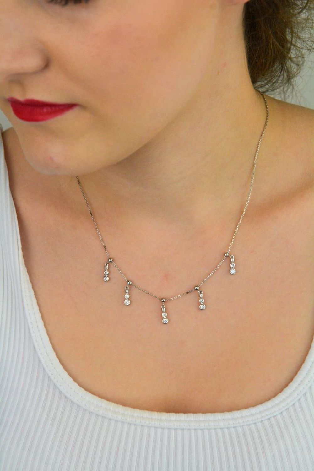 Naszyjnik srebrny 925 wiszące cyrkonie N BY 69 078.jpg